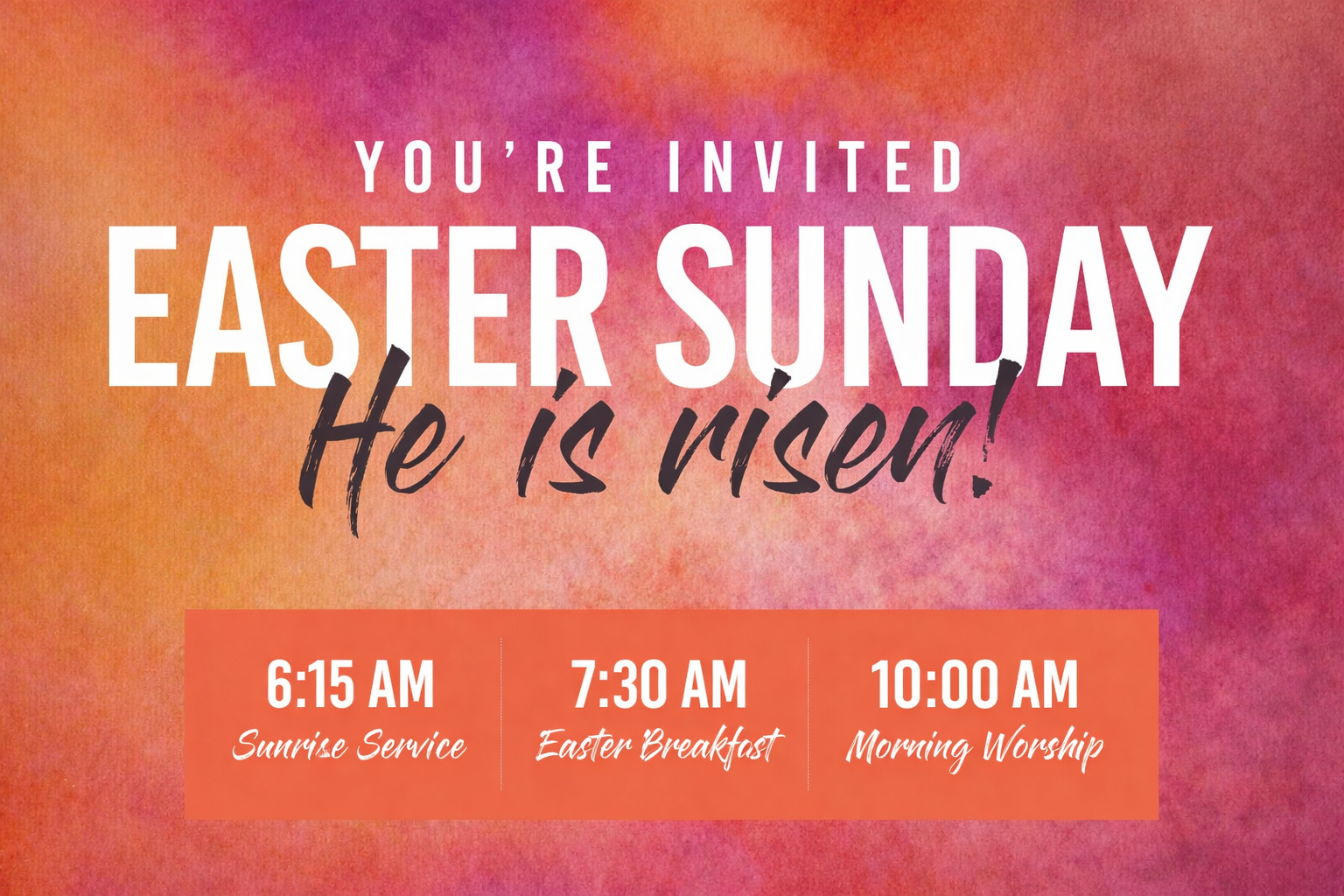 Easter Sunday invitation banner